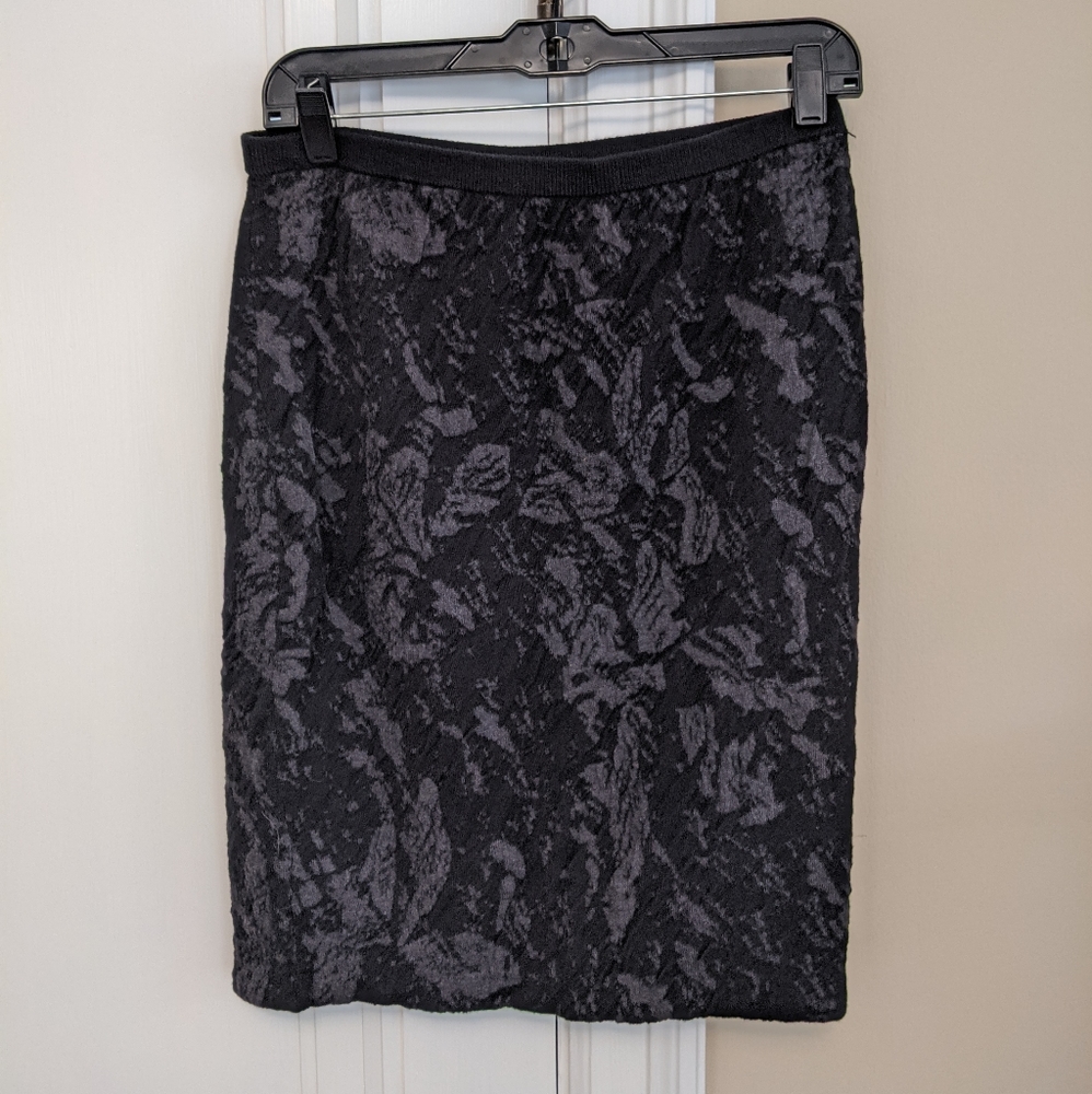 *SOLD* Eileen Fisher Black Lace Knit Pencil Skirt